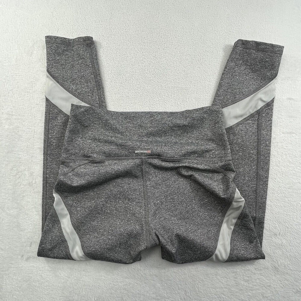 Aerie M Gray Mesh Cropped Athletic Leggings